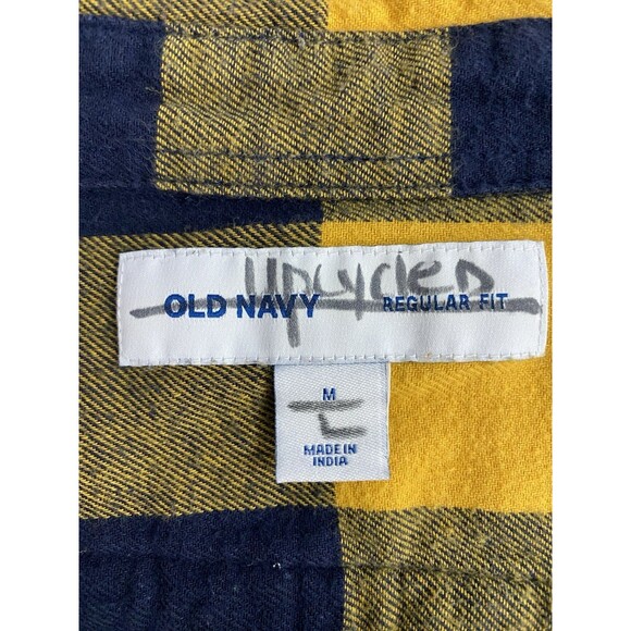 Flannel Shirt Women Large Yellow Tiger Grunge Camp Rock Country Upcycled Crochet - Picture 16 of 16